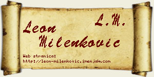 Leon Milenković vizit kartica